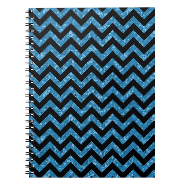 Zickzack Glitzer Look Notebook Notizblock (Vorderseite)