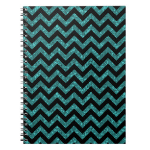 Zickzack Glitzer Look Notebook Notizblock