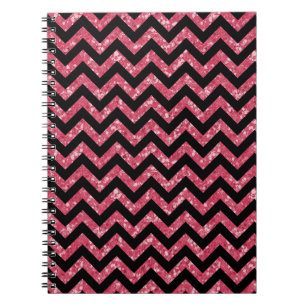 Zickzack Glitzer Look Notebook Notizblock