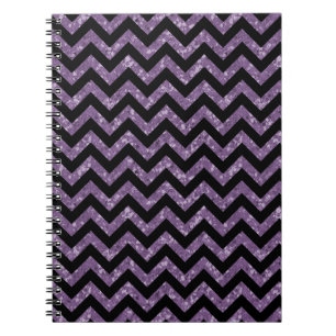 Zickzack Glitzer Look Notebook Notizblock