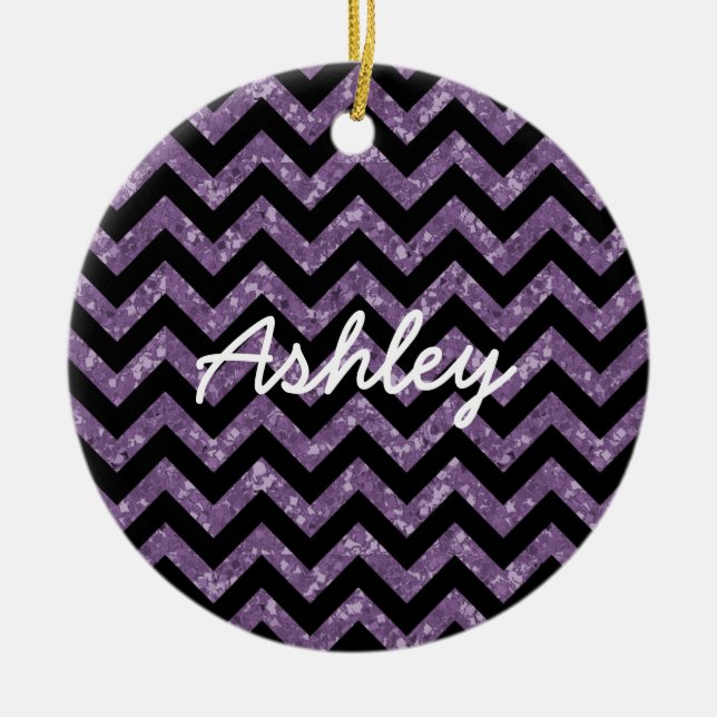 Zickzack Glitzer Look Ornament (Vorne)