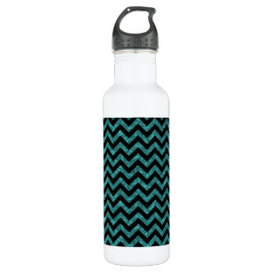 Zickzack Glitzer-Look Trinkflasche