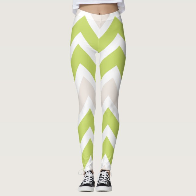 Zickzack Grafikkalienmuster Leggings (Vorderseite)