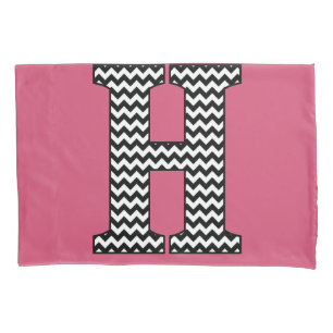 Zickzack H-Monogramm-Pillowcase Kissenbezug