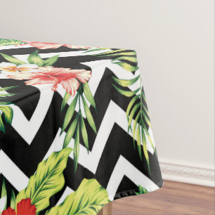 Zickzack hawaiianische Blume Tischdecke