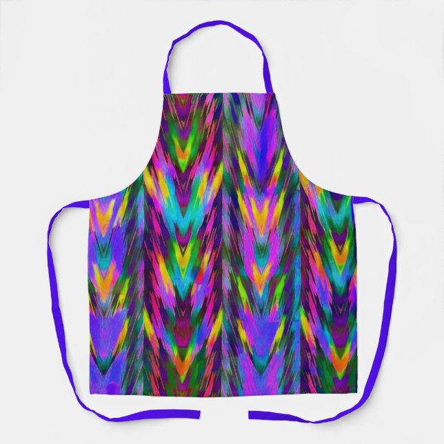 Zickzack heller Stamm Schürze (Vorderseite)