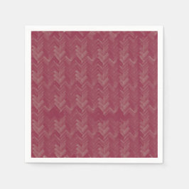 Zickzack Herringbone-Muster Luxus Red Serviette
