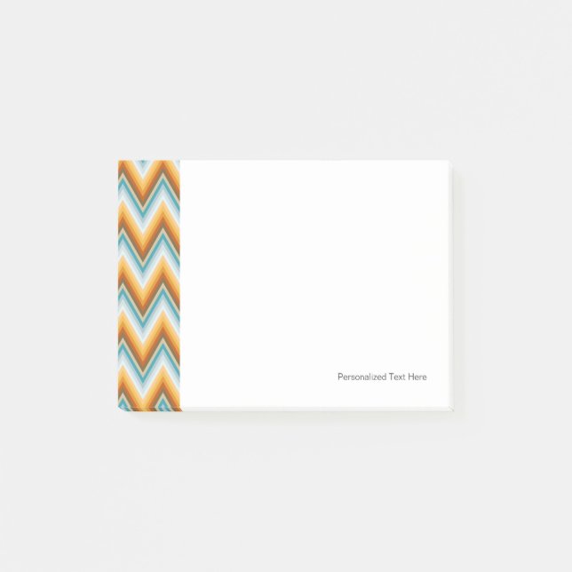 Zickzack Hintergrundmuster Post-it Klebezettel (Vorderseite)