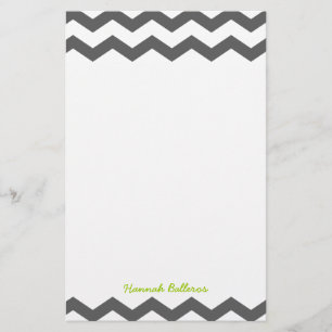 Zickzack Holzkohlen-Grau-Zickzack Stripes Briefpapier