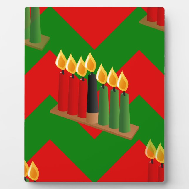 Zickzack Kwanzaa Fotoplatte (Vorderseite)
