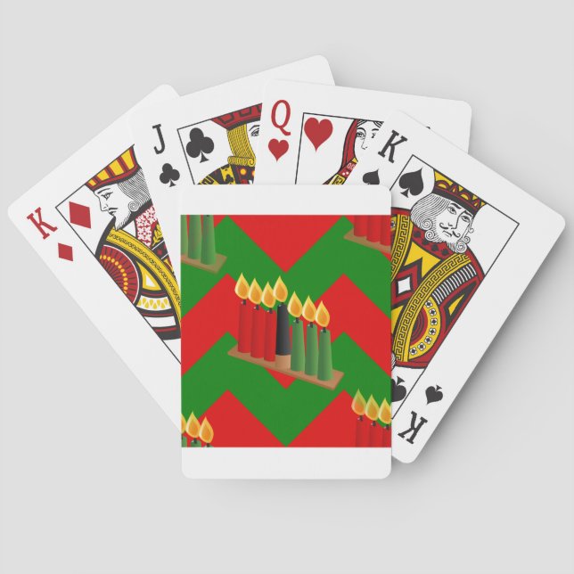 Zickzack Kwanzaa Spielkarten (Rückseite)