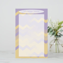 Zickzack Lavendel- und Goldstationery für Handschr