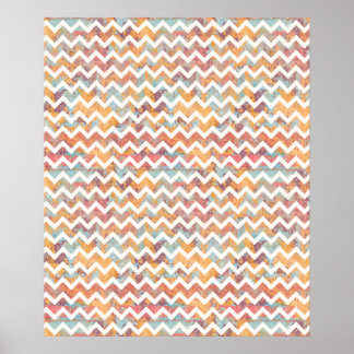 Zickzack Licht mit Kunsthandwerk Poster