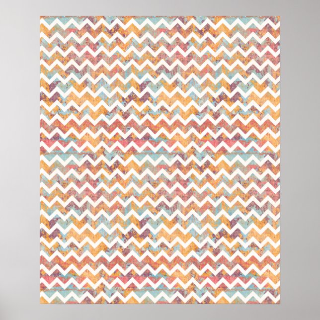 Zickzack Licht mit Kunsthandwerk Poster (Vorne)