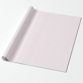 Zickzack Linie, hellrosa auf Weiß |XL| Geschenkpapier
