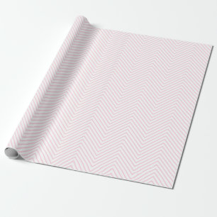 Zickzack Linie Light Pink auf Weiß  XL   Geschenkpapier