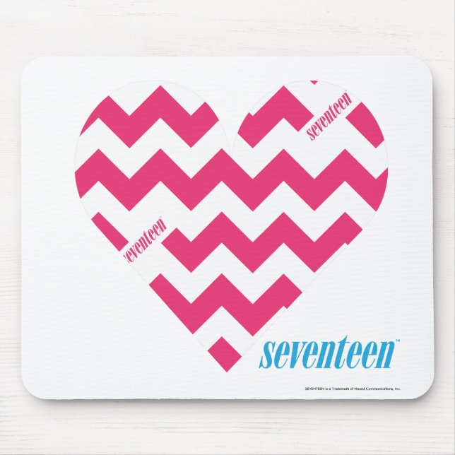 Zickzack-Magenta 3 Mousepad (Vorne)