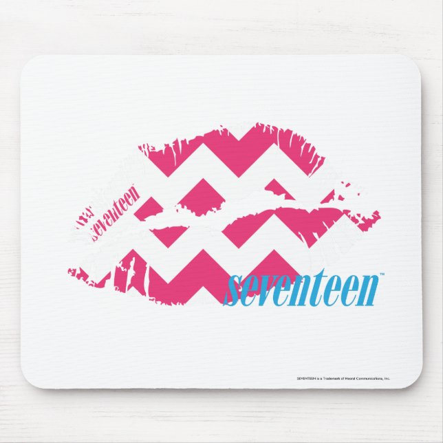 Zickzack-Magenta Mousepad (Vorne)
