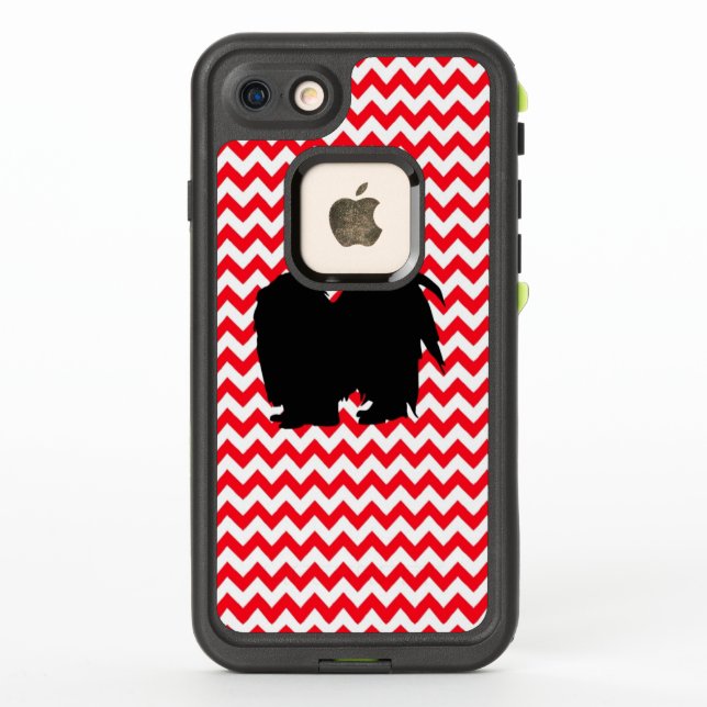 Zickzack mit Shih Tzu Silhouette (Rückseite)