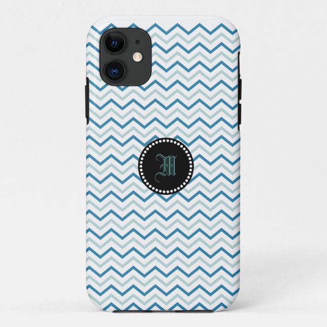 Zickzack Monogramm Case-Mate iPhone Hülle (Rückseite)