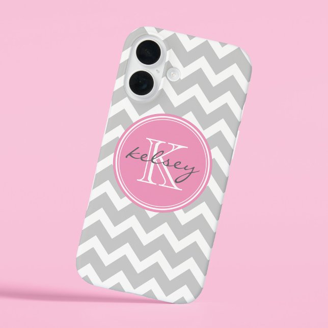 Zickzack Monogramm, grau und rosa title_seo2 (Von Creator hochgeladen)