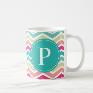 Zickzack Monogramm Kaffeetasse