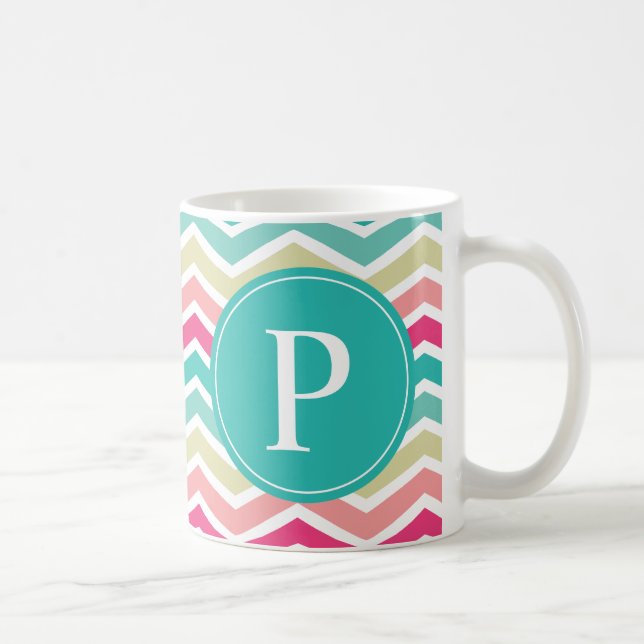 Zickzack Monogramm Kaffeetasse (Rechts)