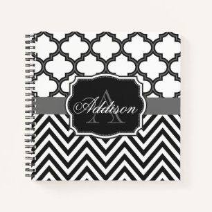 Zickzack Monogramm Notizbuch