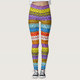 Zickzack Muster-Burlap-Look #3 Leggings