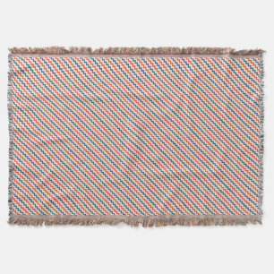 Zickzack Muster, dunkelblau und blassrosa Decke