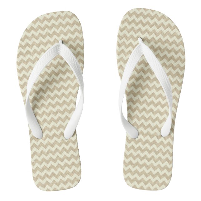 Zickzack Muster Flip Flops (Fußbett)