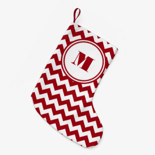 Zickzack Muster für festes Monogramm Kleiner Weihnachtsstrumpf
