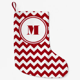 Zickzack Muster für festes Monogramm Kleiner Weihnachtsstrumpf