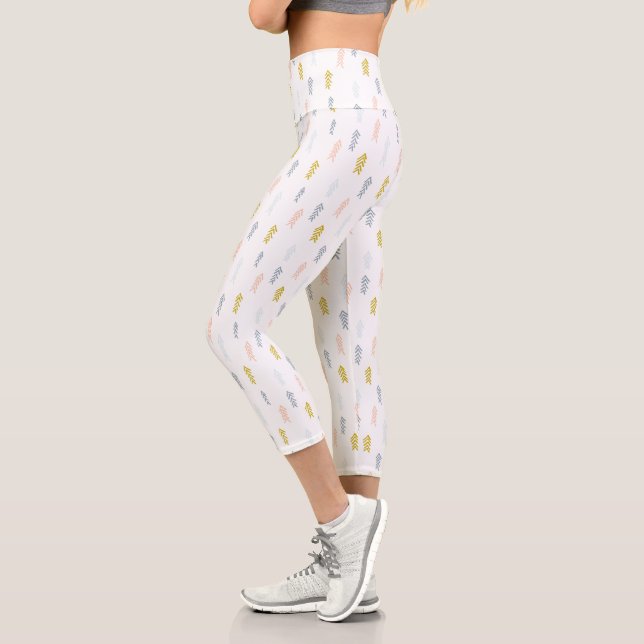 Zickzack Muster für weiche Wasserfarbe Capri Leggings (Links)