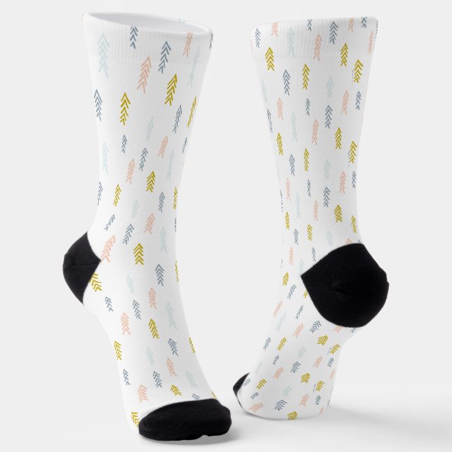 Zickzack Muster für weiche Wasserfarbe Socken (Gewinkelt)