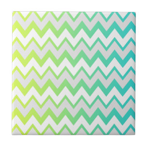 Zickzack Muster grün aquamarine aquombre elegant Fliese