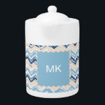 Zickzack Muster im Pazifischen Ozean<br><div class="desc">Wir feiern den Pazifischen Ozean in diesem lustigen, Zickzack Zickzackmuster - mit den Farben des Strandes. Sand, Ozean blau und Mitternachtsblau - Monogramm oder nicht, Ihre Wahl- Wir haben alle in diesem Design verwendeten Bilder individuell verlassen - Sie können mit ihnen spielen, um Ihre Herzen Inhalt - Klicken Sie auf...</div>