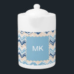 Zickzack Muster im Pazifischen Ozean<br><div class="desc">Wir feiern den Pazifischen Ozean in diesem lustigen, Zickzack Zickzackmuster - mit den Farben des Strandes. Sand, Ozean blau und Mitternachtsblau - Monogramm oder nicht, Ihre Wahl- Wir haben alle in diesem Design verwendeten Bilder individuell verlassen - Sie können mit ihnen spielen, um Ihre Herzen Inhalt - Klicken Sie auf...</div>