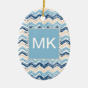 Zickzack Muster im Pazifischen Ozean Keramik Ornament