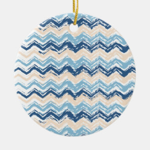 Zickzack Muster im Pazifischen Ozean Keramik Ornament