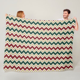 Zickzack Muster in den roten Grün Fleecedecke