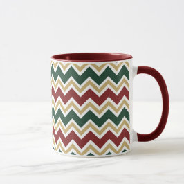 Zickzack Muster in den roten Grün Tasse