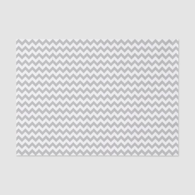 Zickzack Muster in Grau und Weiß Seidenpapier (Vorderseite)