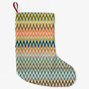 Zickzack-Muster in mehrerer Farben Kleiner Weihnachtsstrumpf