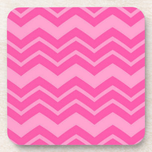 Zickzack Muster in rosa schwarz Zigzag Getränkeuntersetzer