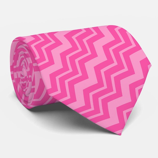 Zickzack Muster in rosa schwarz Zigzag Krawatte (Von Creator hochgeladen)