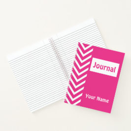 Zickzack Muster-Journal Pink & White Zigzag Notizbuch