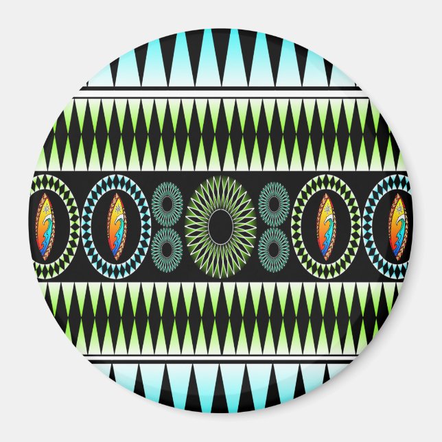 Zickzack Muster Magnet (Vorne)