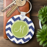 Zickzack Muster mit Monogram - Navy Limon Schlüsselanhänger<br><div class="desc">Ein farbenfrohes Design mit einem Bereich für Monogramme. Wenn Sie das Kunstwerk anpassen oder den Schriftart ändern möchten,  können Sie auf den Bereich anpassen klicken. Dies führt Sie zum Design-Tool,  mit dem Sie viele Änderungen vornehmen können.</div>