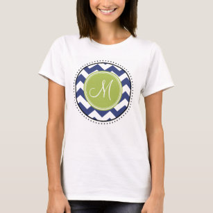 Zickzack Muster mit Monogram - Navy Limon T-Shirt
